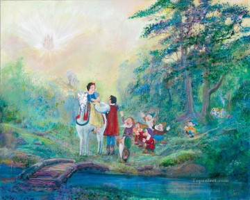 snow white and prince Someday My Prince Will Come cartoon for kids Oil Paintings